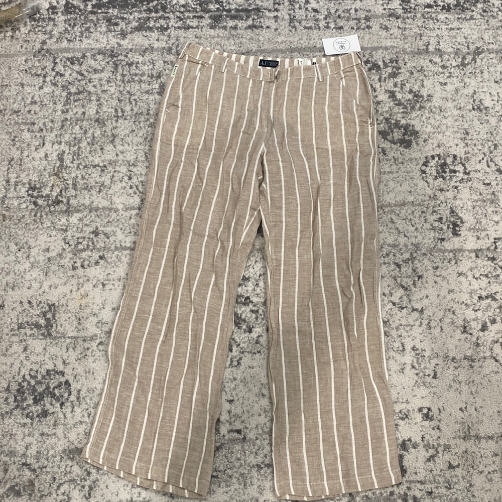Armani Jeans Wide leg 100% Linen Pants